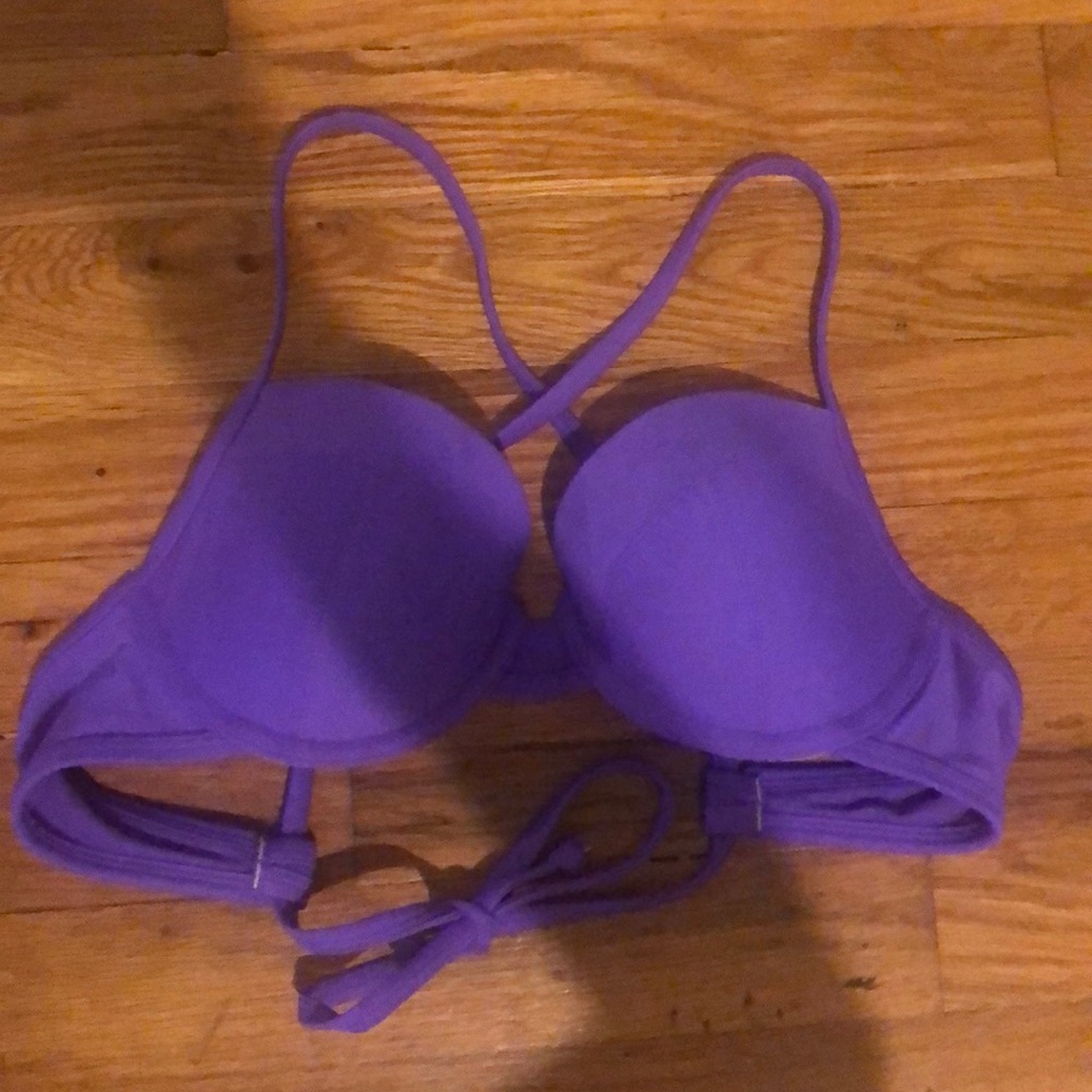 Purple bra style bikini top